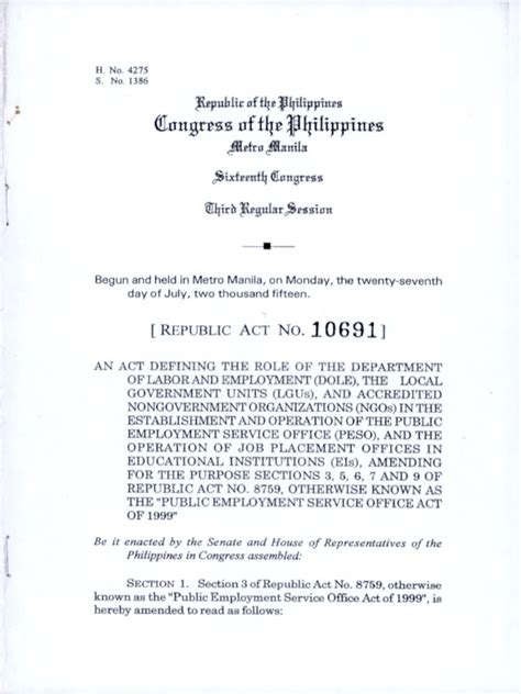 ra 10691|CSC MC 20, s. 2019: Qualification Standards for the Public .
